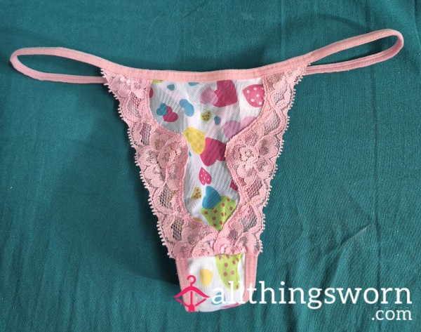 Monopoly - Very Small Pink Heart G-string 💕