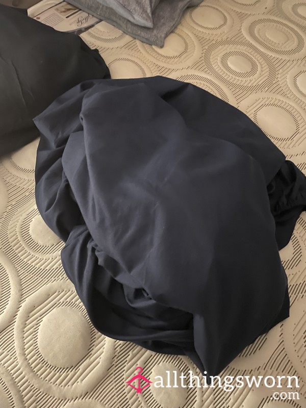 Month Used Navy Bed Sheets