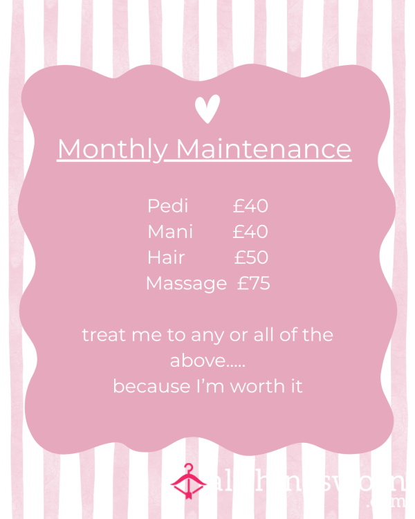 Monthly Maintenance Payments