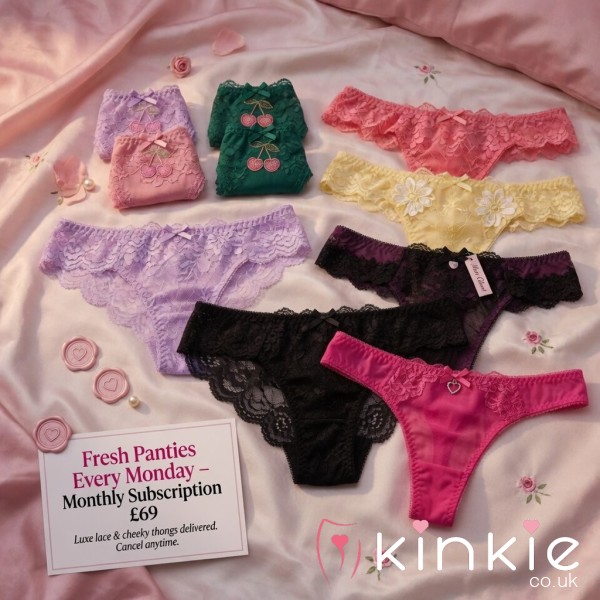 Monthly Panty Subscription 💕– Freshly Worn Pair Posted Every Monday 💌 £69