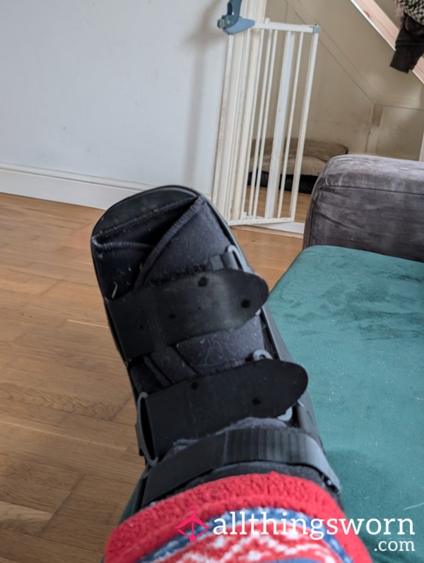 Moon Boot Sock, Well Worn As Worn Due To Broken Ankle