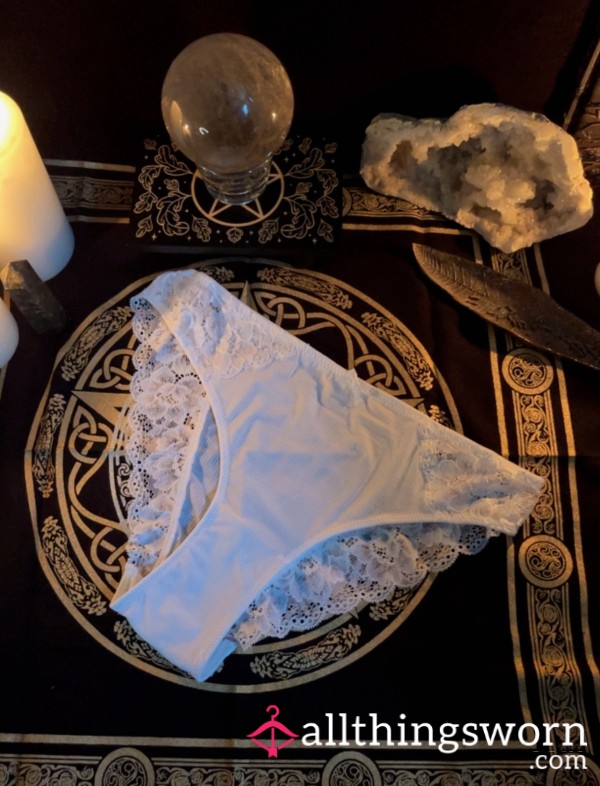 🌙 Moonlit Lace – White Lace Panties