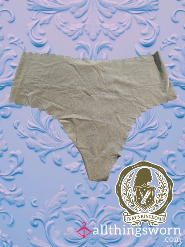Moss Green VS Thong | Smooth Scalloped Edge High-waist XXL