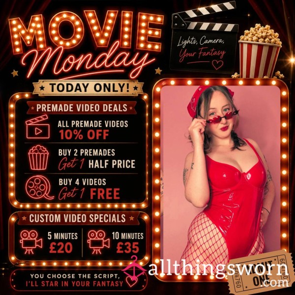 Movie Monday - Huge Discounts On All Videos & Customs 🍿