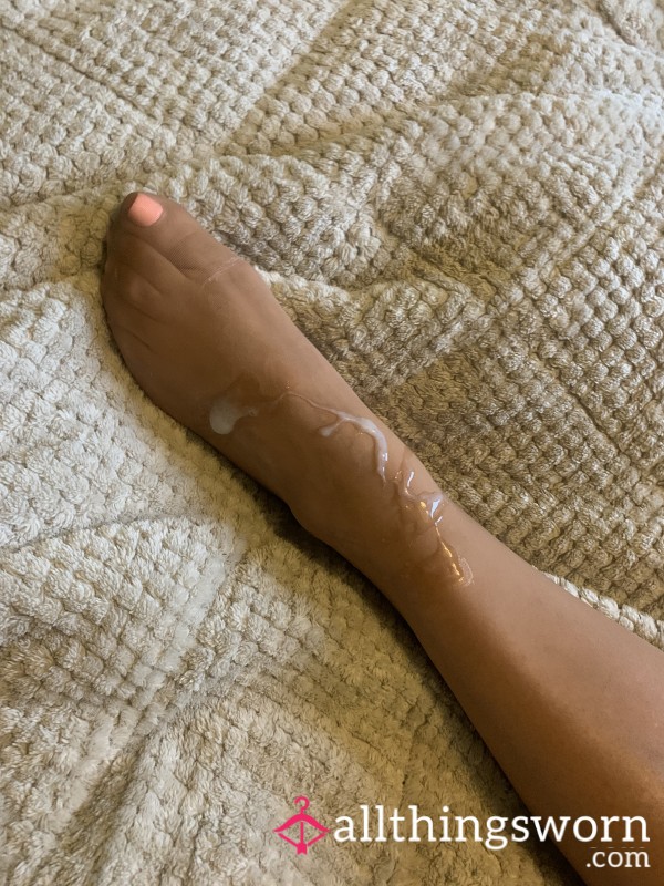 Mr B C*mming On My Tights