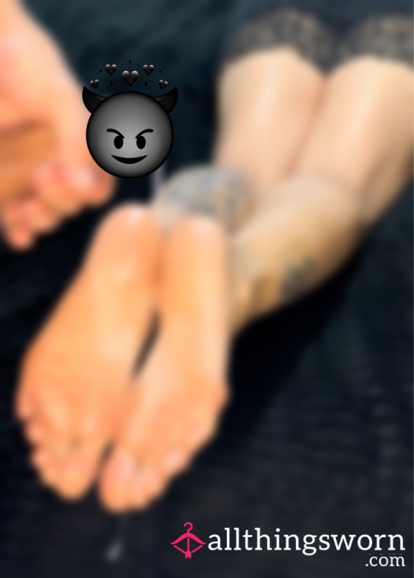 MrD Exploded On My Oiled Soles 😈💦