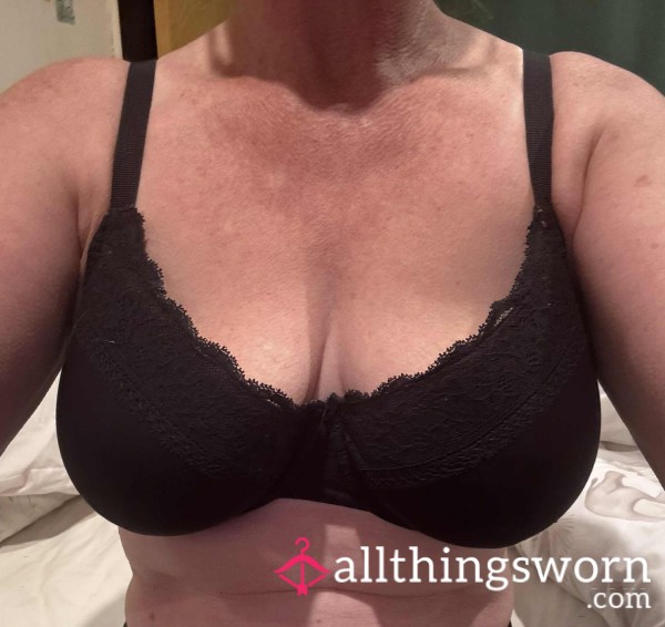 M&S, Black Bra, 36DD, Very Well Used