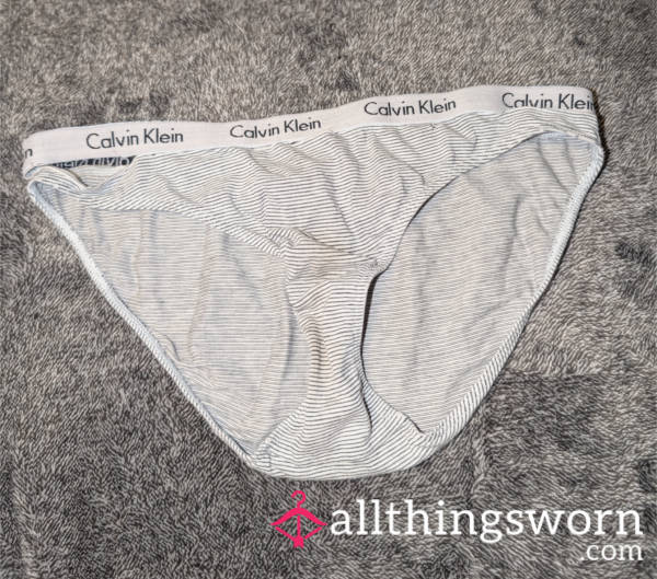 [MS & HS] Grey Stripped Calvin Klein Panties
