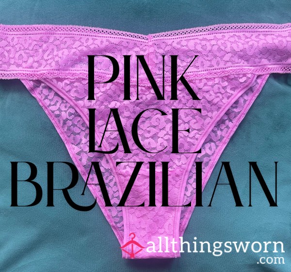 M&S Pink Brazilian Lace Panties
