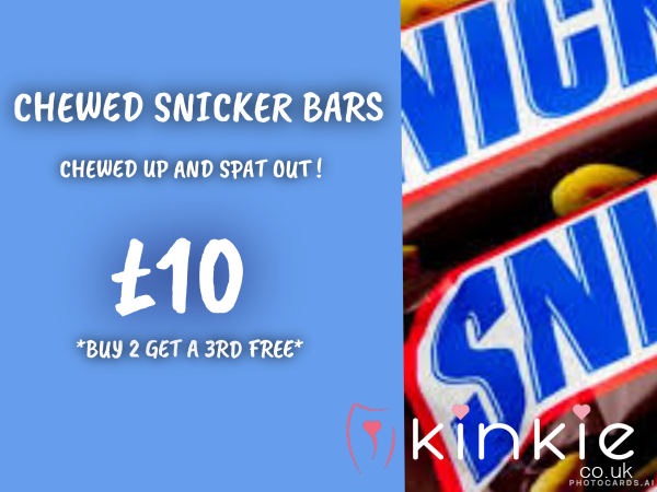 Mucky Chewed Up And Spat Out Snickers Bars For Sale.... Coated In Me!