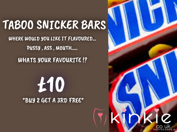 Mucky Snickers Bars For Sale.... Coated In Me!  Inserted In The Places Other Candy Bars Cant Reach !