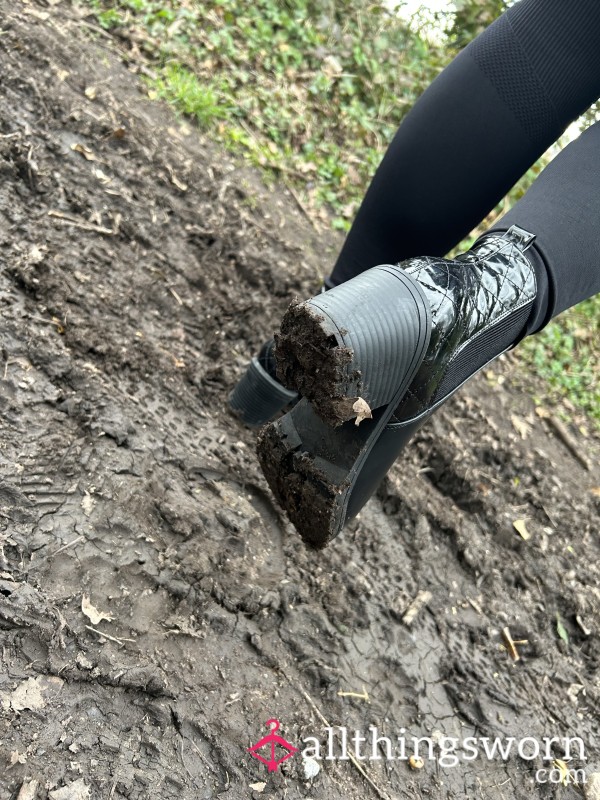 Muddy Heeled Boots