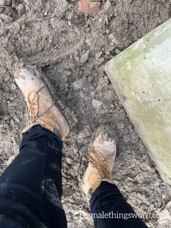 Muddy Work Boots