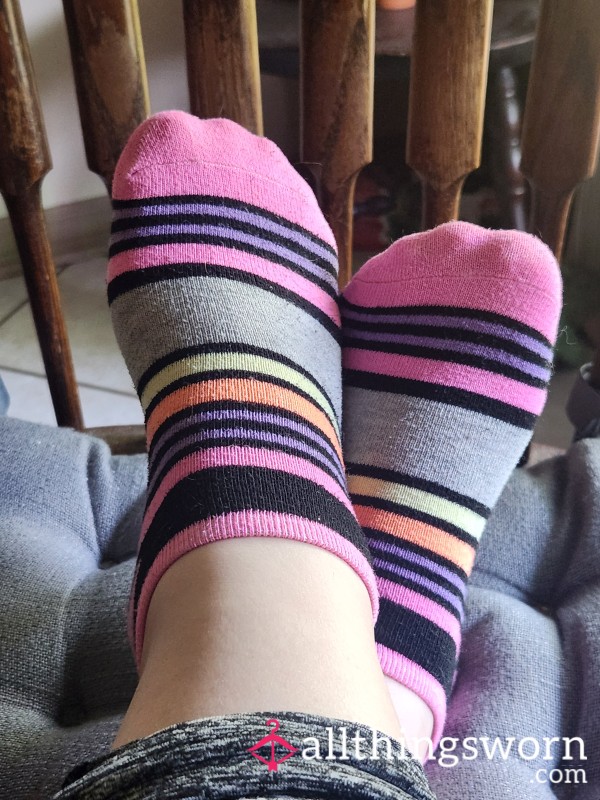 Multi- Colored Striped Socks