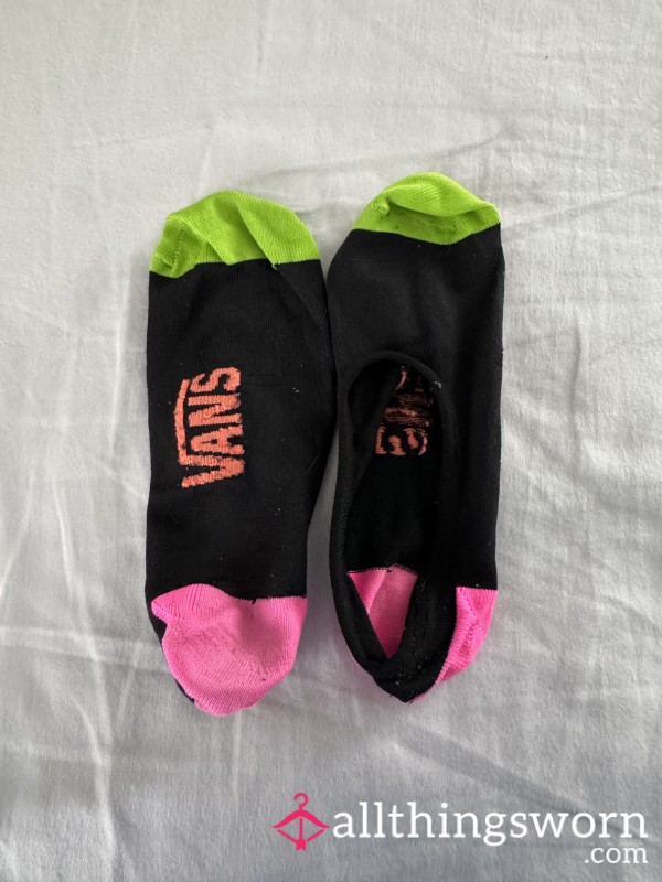 Multi Colored Vans No Show Socks