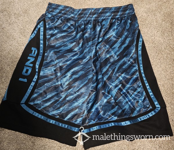 Multi Day Worn AND1 Basketball Shorts - Blue