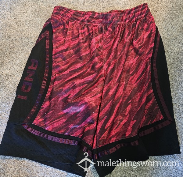 Multi Day Worn And1 Basketball Shorts - Red