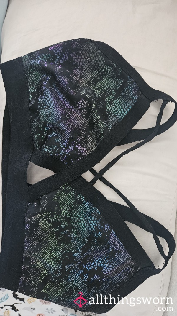 Multicolor Strappy Sports Bra