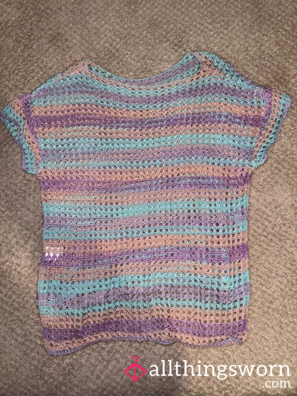 Multicoloured Fishnet Top