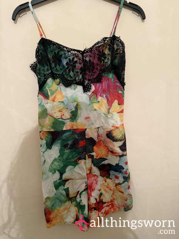Multicoloured Silky Feel Dress Size 8