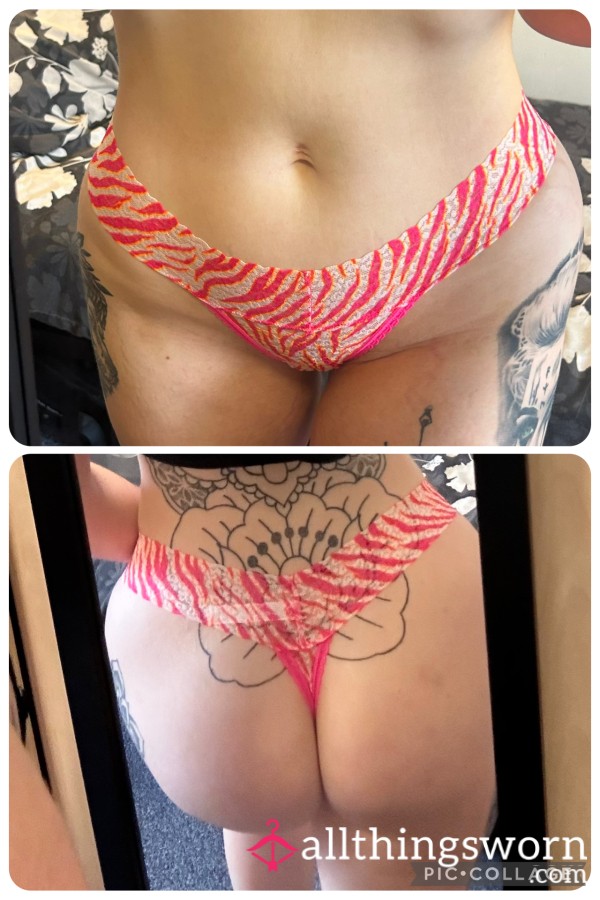 Multicoloured Tiger Print Thong