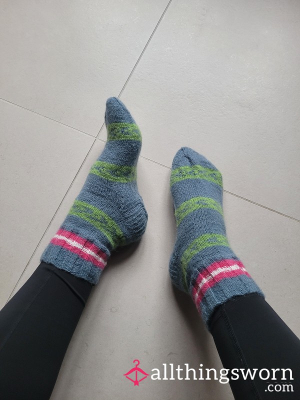 Multiple Evenings Worn Grandma's Woolen Socks.