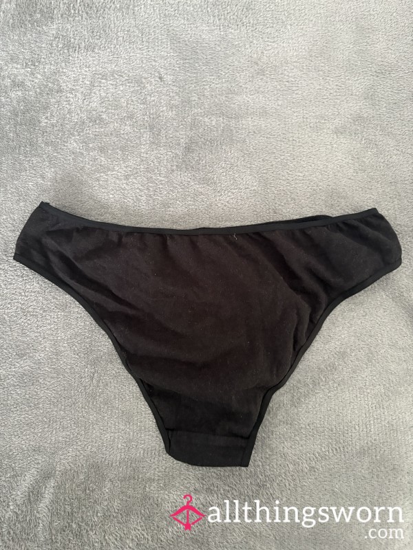 Mummy’s Very Worn Black Panties – Soft Well-Loved Everyday Underwear