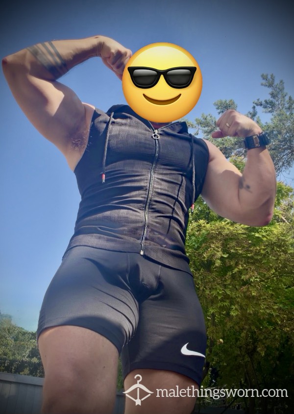 MUSCLE SLEEVELESS HOODY THIN BLACK STYLE FLEX 💪🏽