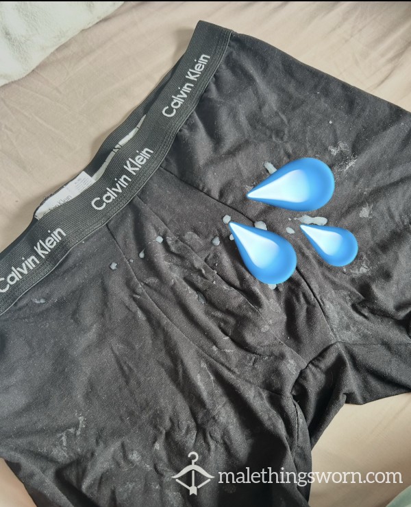 💦***SOLD*** Similar Available ***Musky RIPE Calvin Klein C*m Rag Boxers 😈🍆💦