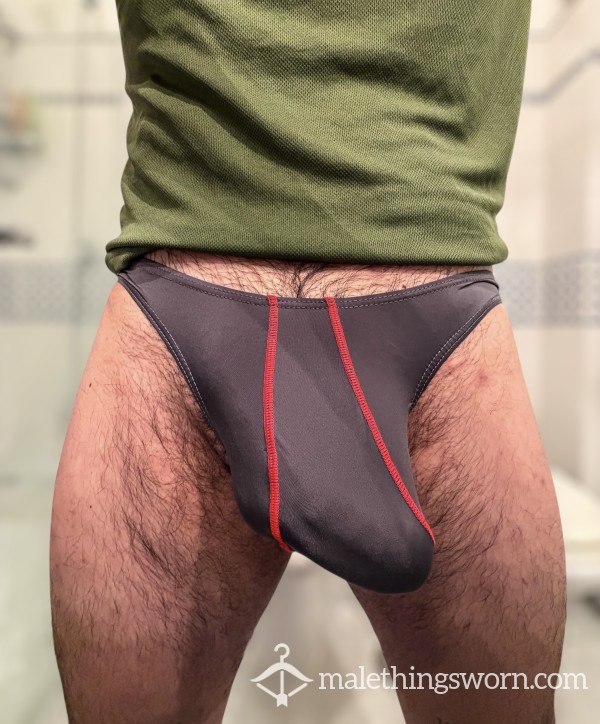 Musky, C*mmed Grey Thin Underwear/Thong