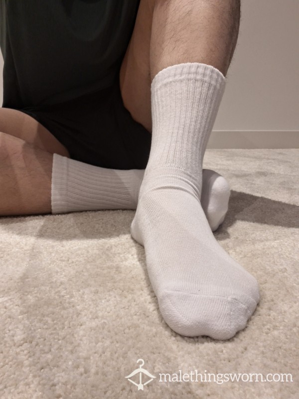 Musky White Sports Socks