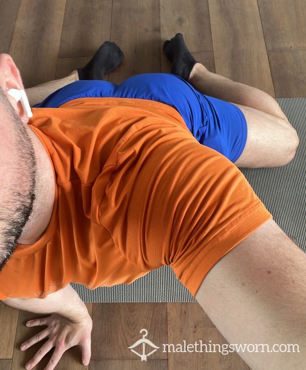 Musky Worn Orange Gymshark Top 💦