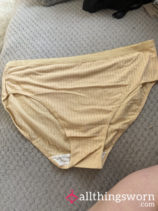 Mustard Coloured Cotton Full Back Panties