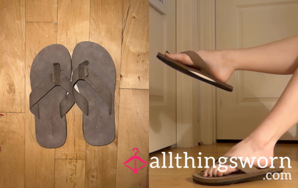 Musty Brown Flip Flops