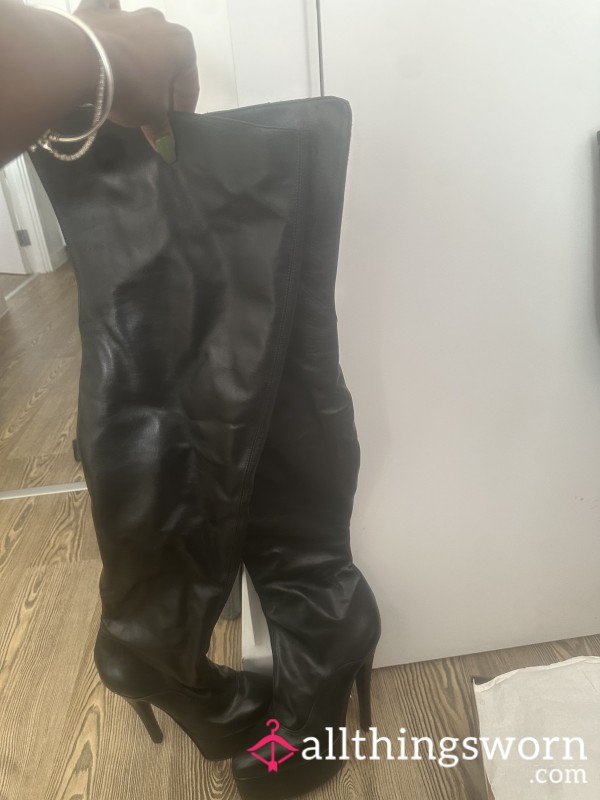 My Beautiful Knee High Real Leather Boots