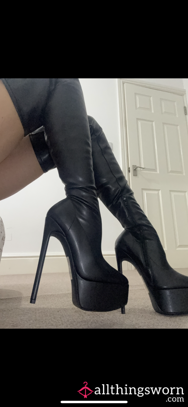 My Beloved Over The Knee Black Boots