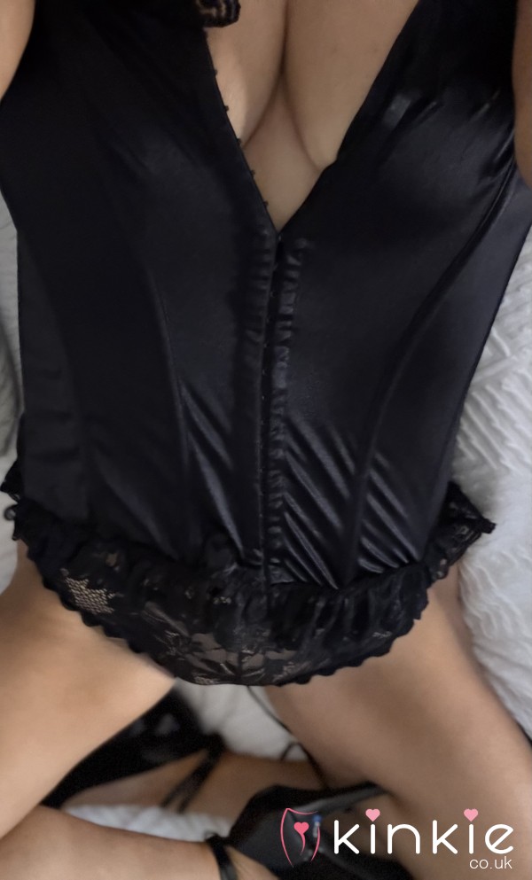 My Black Corset And Lacy Panties Set
