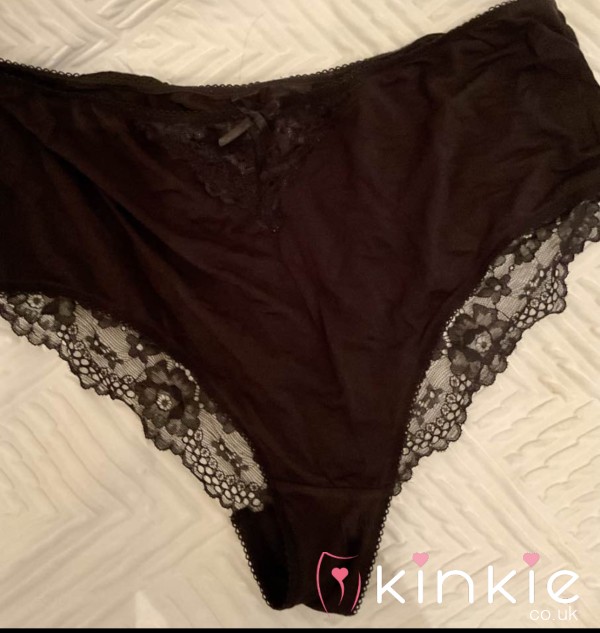 My Black Cotton Lacy Panties 😻😈