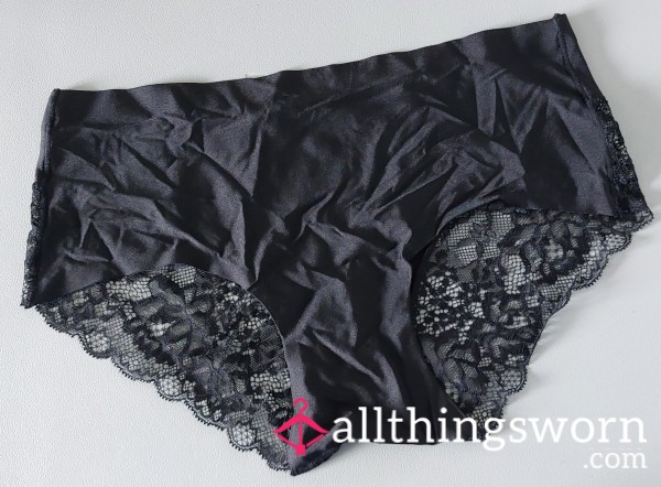 My Black Silky Soft Knickers