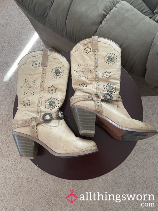 My C*m F**k Me Cowgirl Boots. Six Years Old