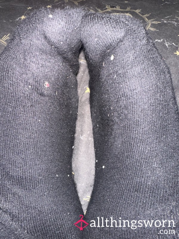 My Cute Worn Black Bow Socks Ready For A New Home 😘