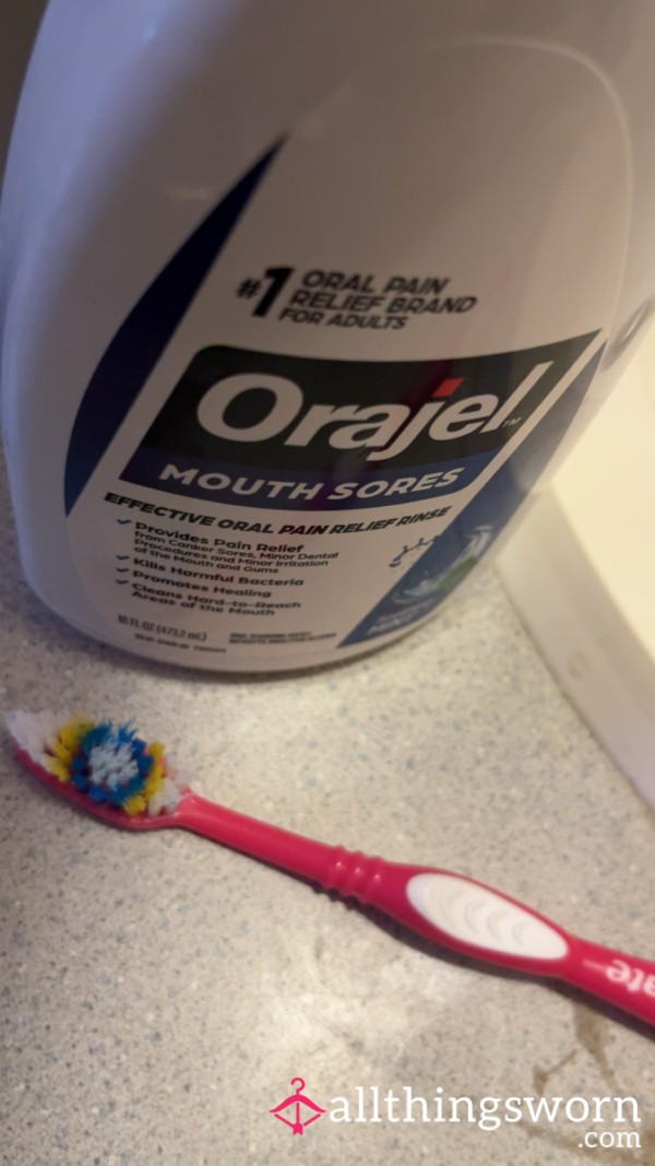 My Daily Mouthwash And Toothbrush