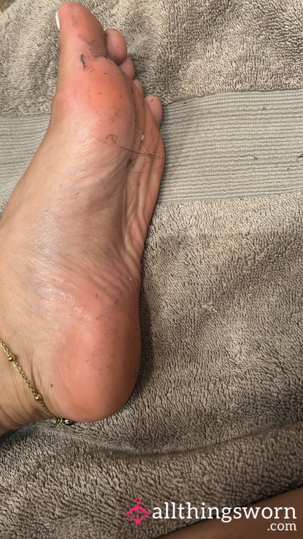 My Dirty Soles After Cleaning Bare Feet