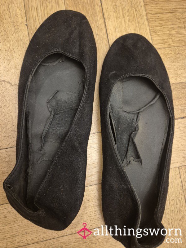 My Extra Smelly Worn-Out Black Work Ballet Flats