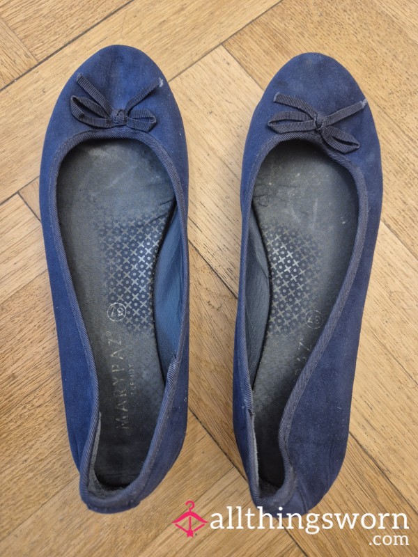 My Extremelly Smelly Well-Worn Navy Blue Ballet Flats