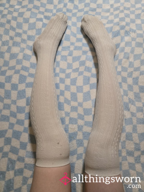 My Favorite Dirty White Cotton Stockings
