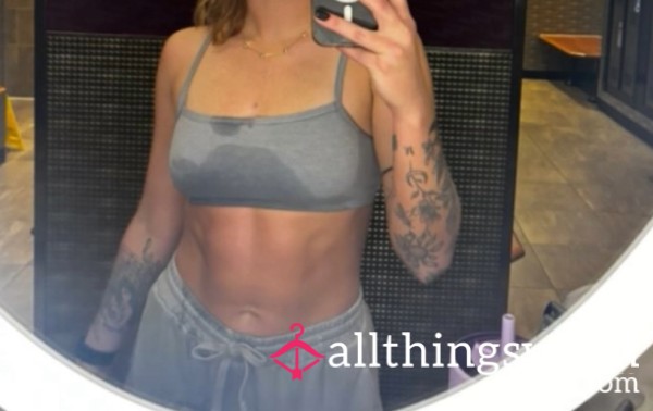 My Favorite Grey Bra – Soaked After Today’s 90-Minute Stair Stepper Cardio Session 🥵