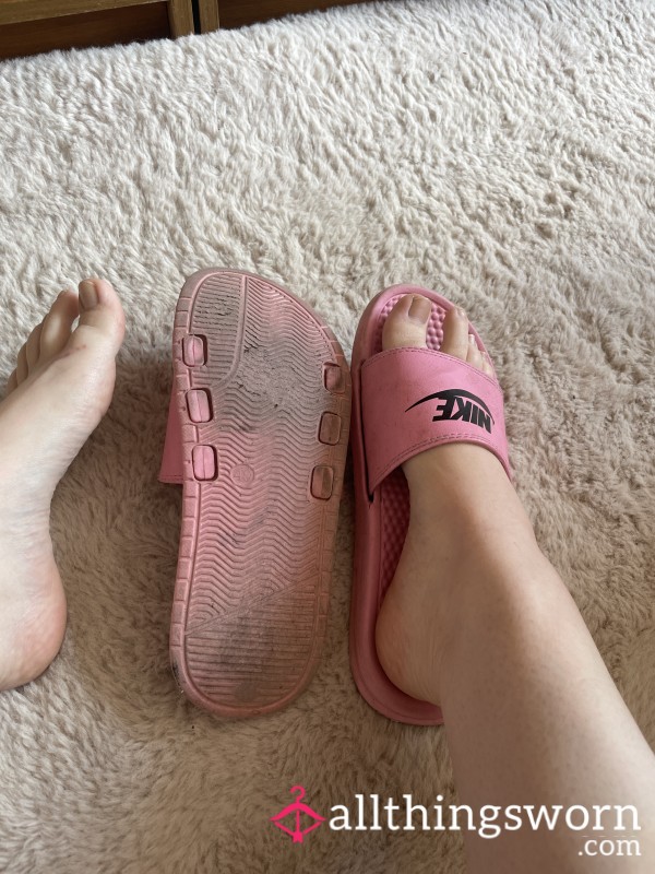 My Favorite Pink Nike Slippers