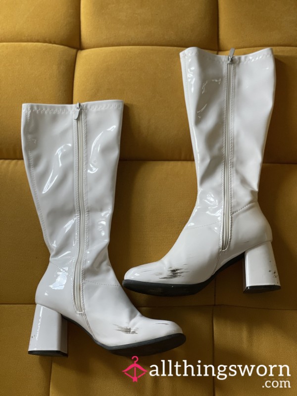 My Favorite Worn White Gogo Boots