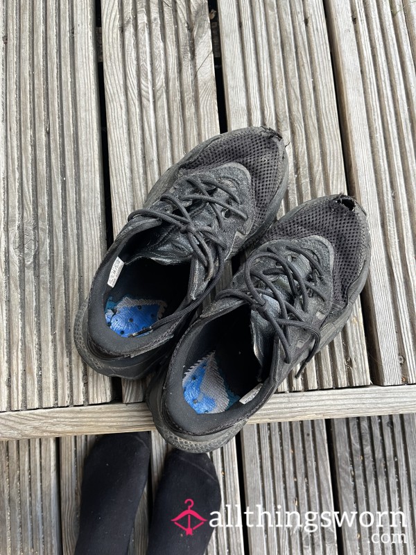 My Favourite But Very Dirty Stinky Well Worn Adidas Ozweego Work Shoes